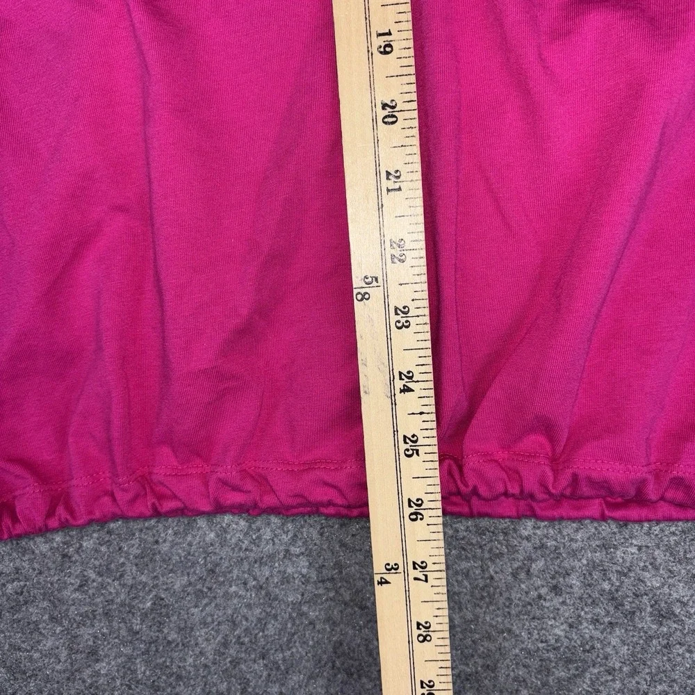 Nike Sweatshirt Womens 3XL Pink Pullover Swoosh Logo Zebra Cropped Drawstring
